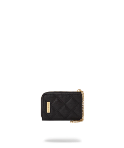 NOIR QUILT GOLD CHAIN SHARK WALLET