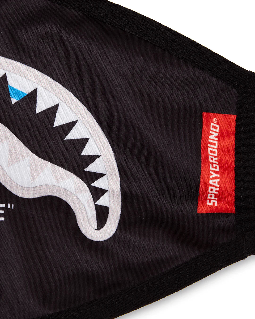 BITE ME SHARK (BLK) POLYESTER FACE MASK - Image 5