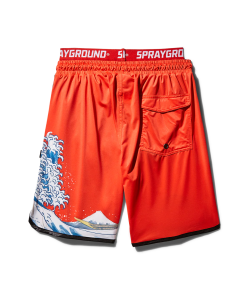 Alternative view of JAPAN WAVE CORTO SWIM TRUNKS (RED)