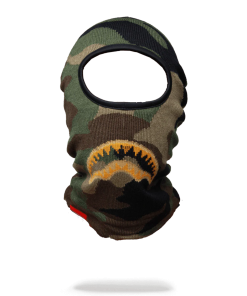 GOLD KNIT SHARK MOUTH SKI MASK