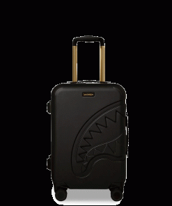 REALITY CHECK SHARKITECTURE CARRY-ON JETBLACK LUGGAGE (GOLD HARDWARE)