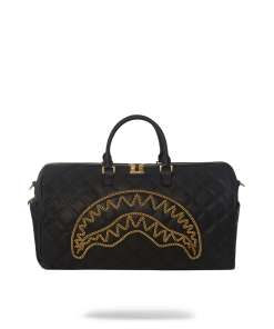 NOIR QUILT GOLD CHAIN SHARK DUFFLE
