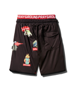 Alternative view of KIDS PATCH ALL-IN SWIM TRUNKS (BLACK)