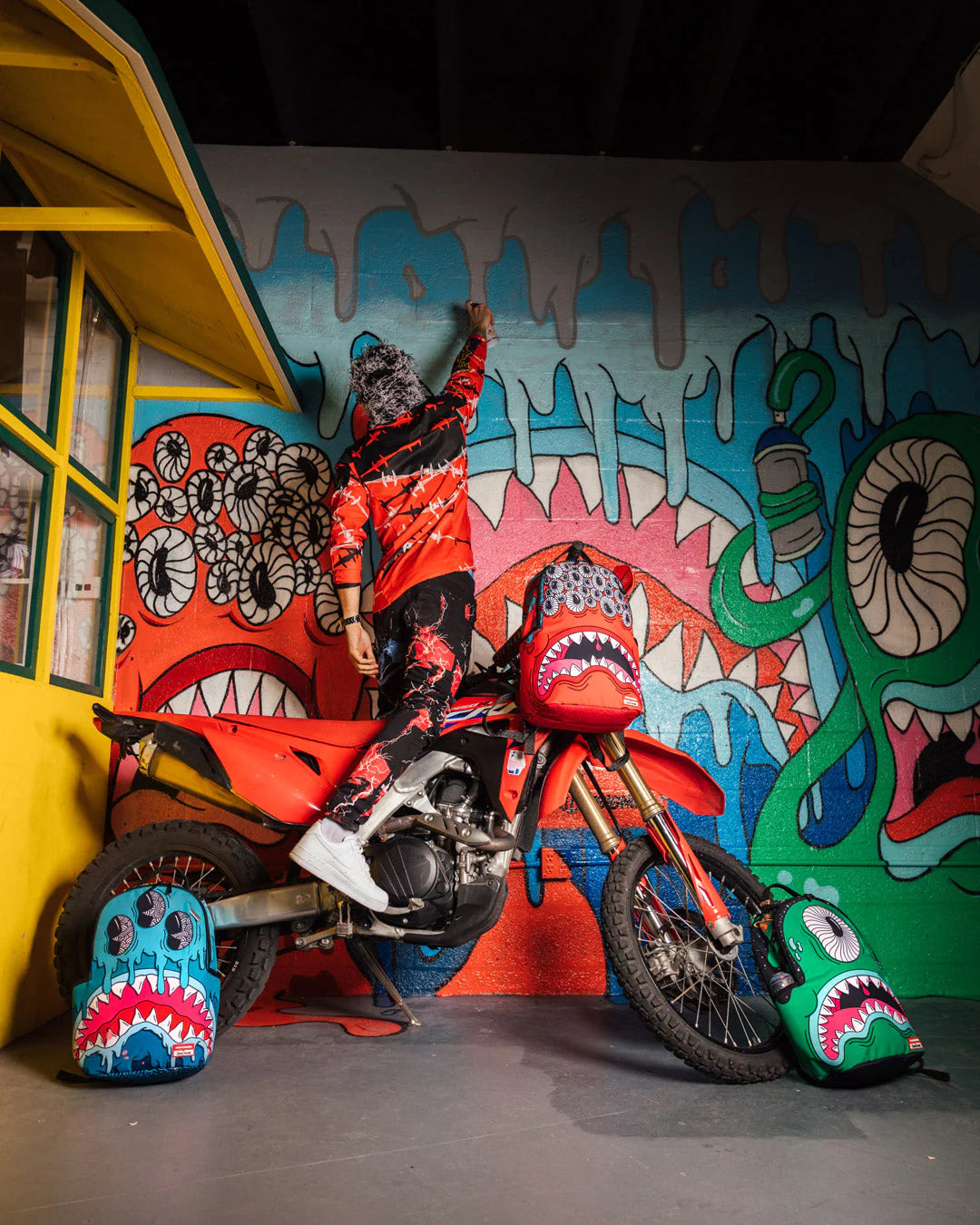 JORGE RODRIGUEZ THE ARTIST COLLAB DRIPS SHARKS BACKPACK - Image 7