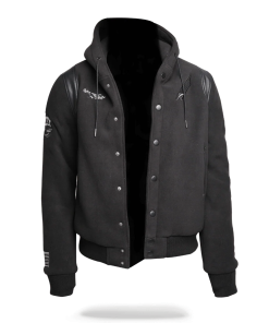 Alternative view of VARSITY ARMY PATCHES JACKET