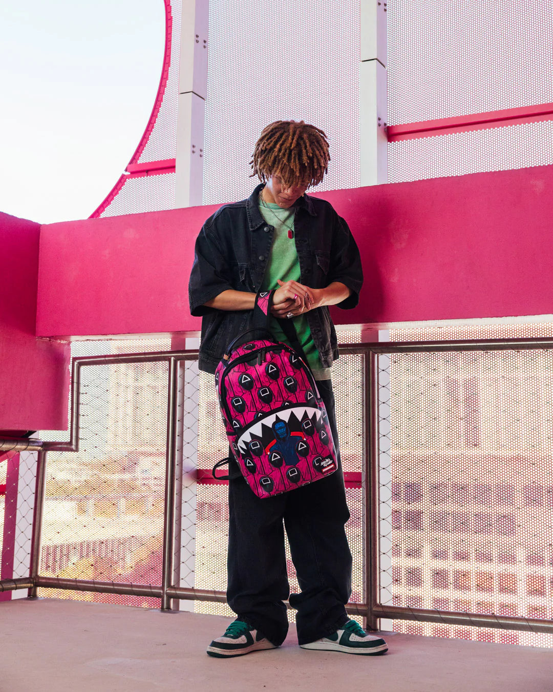 SQUID GAME COLLAB FRONT MAN & PINK GUARD SHARKS BACKPACK - Image 5