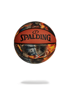 Alternative view of SPALDING X SPRAYGROUND FIRE BASKETBALL