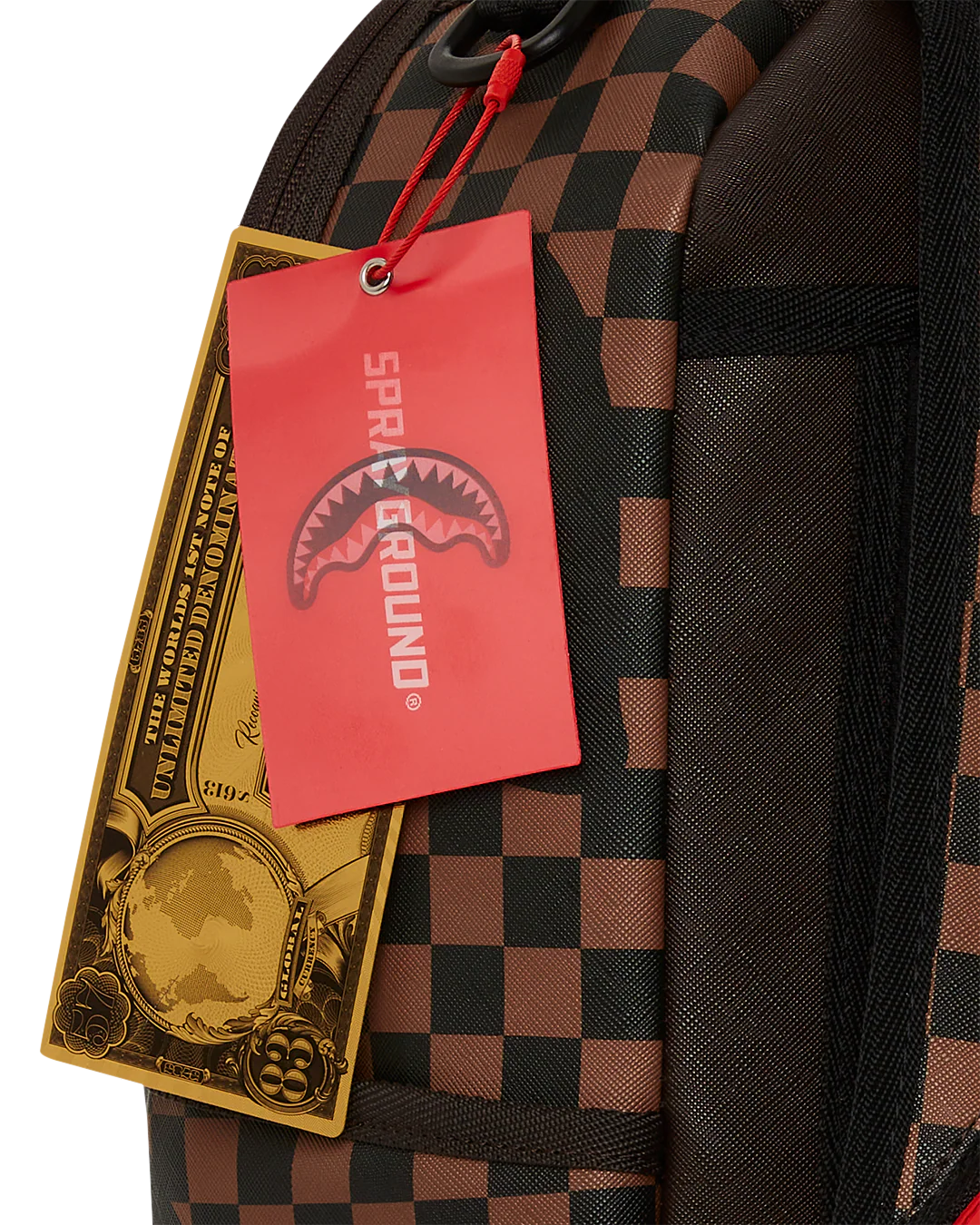 EXTERIOR GOLD ZIP POCKET SHARKS IN PARIS BACKPACK (DLXV) - Image 14