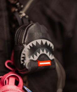Alternative view of LIGHTS OUT SHARKS IN PARIS BACKPACK KEYCHAIN