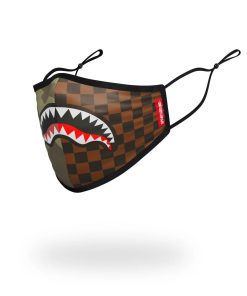 Alternative view of ADULT CHECKS & CAMO FORM FITTING FACE MASK