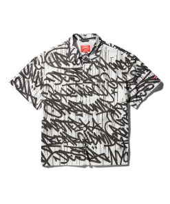 GRAFFITI SHORT SLEEVE BUTTON FRONT SHIRT