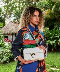 Alternative view of RIVIERA LE BLANC GOLD CHAIN SHARK HANDBAG