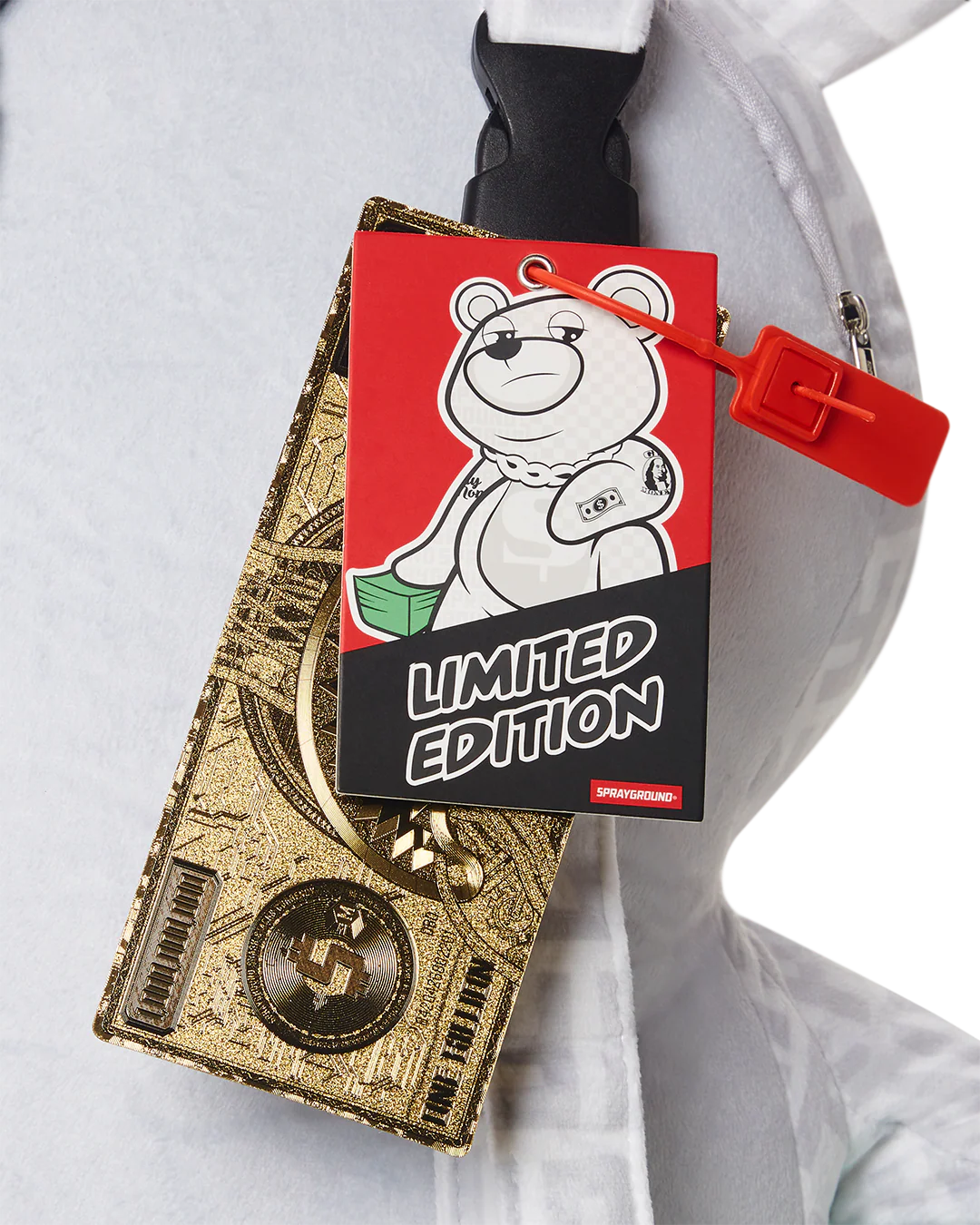 SPLIT THE CHECK (PEARL) MONEYBEAR TEDDYBEAR BACKPACK - Image 13