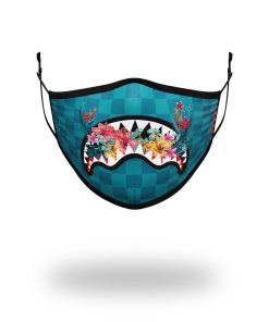 ADULT BLOSSOM SHARK FORM FITTING FACE MASK
