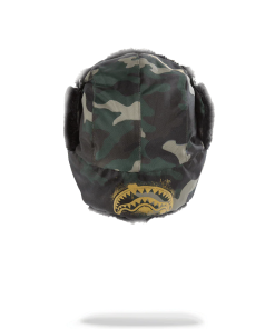 Alternative view of GOLD STENCIL CAMO AVIATOR HAT