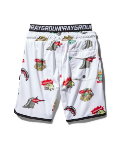 Alternative view of KIDS PATCH ALL-IN SWIM TRUNKS (WHITE)