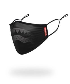 Alternative view of ADULT MIDNIGHT SHARK FORM FITTING FACE MASK