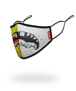 Alternative view of ADULT DOODLEBOB SPLIT SHARK FORM FITTING FACE-COVERING