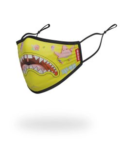 Alternative view of ADULT SPONGEBOB JAPAN SHARK FORM FITTING FACE-COVERING