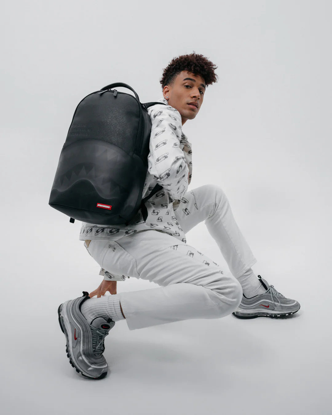 SHARK CENTRAL (BLK ON BLK) BACKPACK (DLXV) - Image 4