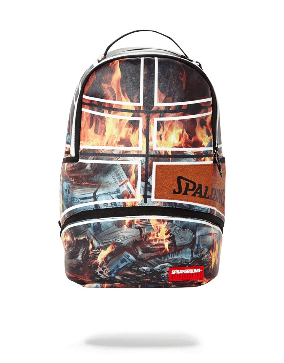 SPALDING X SPRAYGROUND FIRE MONEY BACKPACK