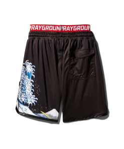 Alternative view of KIDS JAPAN WAVE SWIM TRUNKS (BLACK)