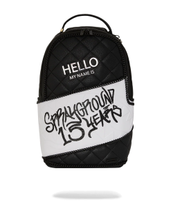 HELLO MY NAME IS 15 YEARS QUILTED BACKPACK (SUPER RARE)