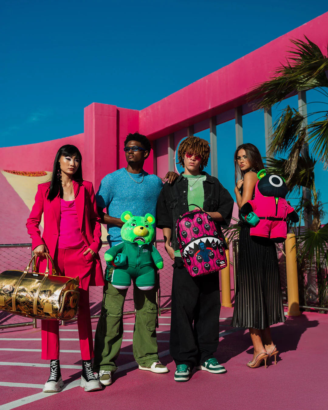 SQUID GAME COLLAB FRONT MAN & PINK GUARD SHARKS BACKPACK - Image 8