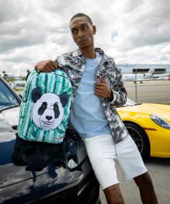 Alternative view of PANDA COZY VELOUR FUR BACKPACK