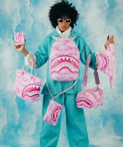 Alternative view of FURRROCIOUS IN PINK CROSSOVER CLUTCH