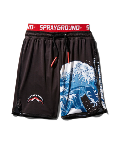 KIDS JAPAN WAVE SWIM TRUNKS (BLACK)