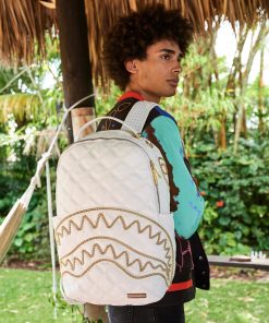 Alternative view of RIVIERA LE BLANC GOLD CHAIN SHARK BACKPACK (DLXV)