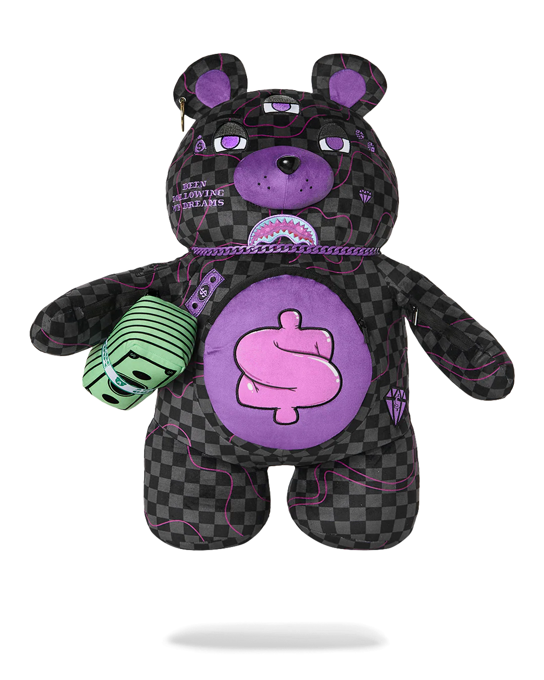 PURPLE SLIME SHARK MONEYBEAR BACKPACK
