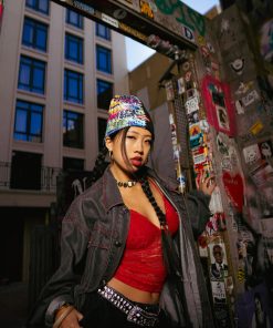 Alternative view of SPLIT GRAFF BEANIE