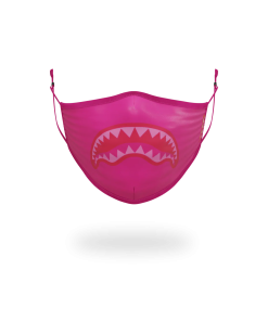 ADULT PINK SHARK FORM-FITTING FACE MASK