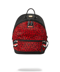 6-STRAP RED LEOPARD EMPRESS (PONY HAIR)