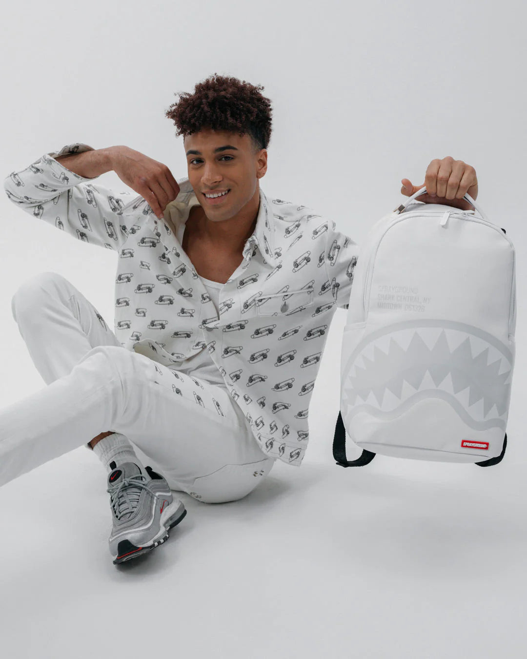 SHARK CENTRAL BACKPACK WHT/WHT (DLXV) - Image 12