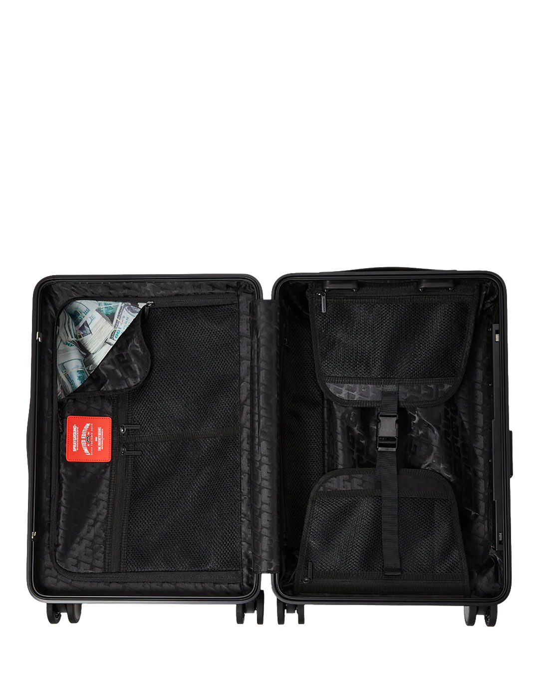 THE JOURNEY BEGINS SHARKITECTURE CARRY-ON LUGGAGE BLACK WITH EXTRA STICKERS - Image 17