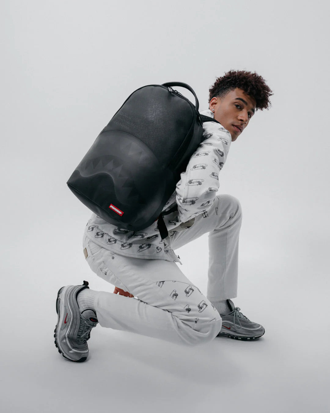 SHARK CENTRAL (BLK ON BLK) BACKPACK (DLXV) - Image 2