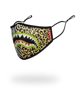Alternative view of ADULT SAFARI SHARK FORM FITTING FACE MASK