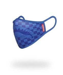 Alternative view of SHARKS IN PARIS (BLUE) FORM-FITTING MASK