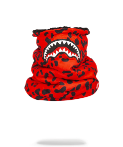 RED LEOPARD NECK WARMER