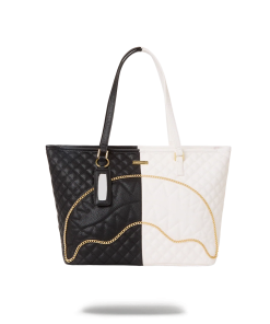 LEVELED UP SPLIT QUILT SHARK TOTE