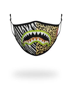 ADULT SAFARI SHARK FORM FITTING FACE MASK