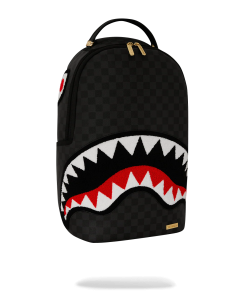 Alternative view of LIGHTS OUT SHARKS IN PARIS CHENILLE SHARK BACKPACK