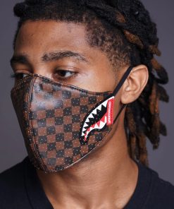 Alternative view of SHARKS IN PARIS VEGAN LEATHER FACE MASK