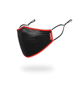 Alternative view of ADULT VERTICAL SHARK (BLACK) FORM-FITTING FACE MASK