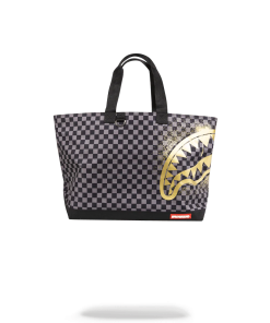 Alternative view of SHARKS IN PARIS GOLD STENCIL TOTE