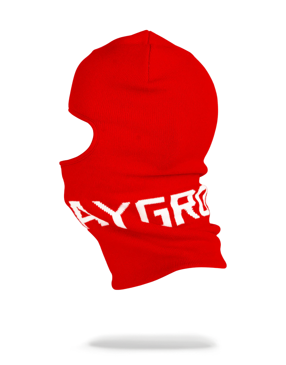 RED SPRAYGROUND LOGO SKI MASK - Image 4