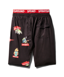 Alternative view of PATCH ALL-IN CORTO SWIM TRUNKS (BLACK)